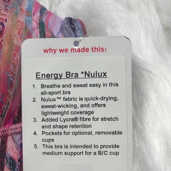 NWT LULULEMON ENERGY BRA NULUX - - Size 10 - Picture 3 of 7